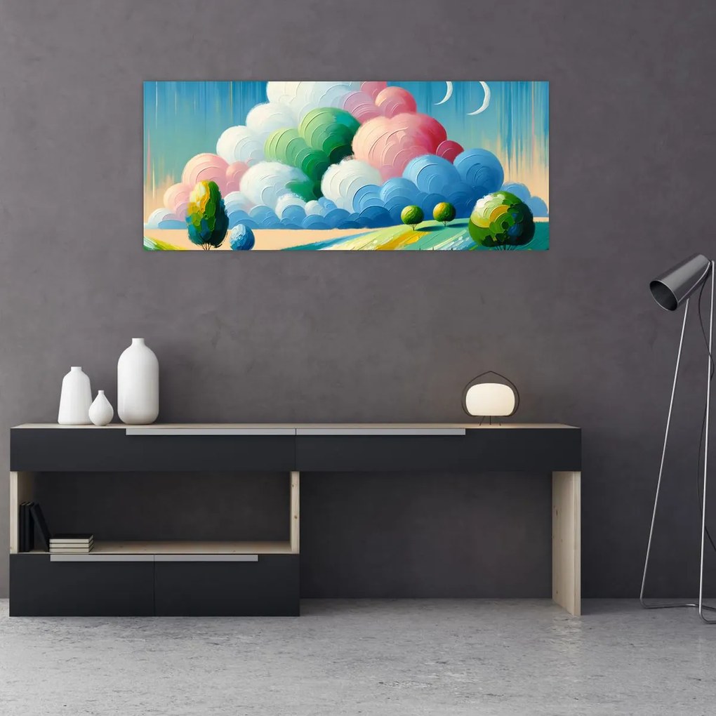 Tablou - Peisaj cu nor (120x50 cm)