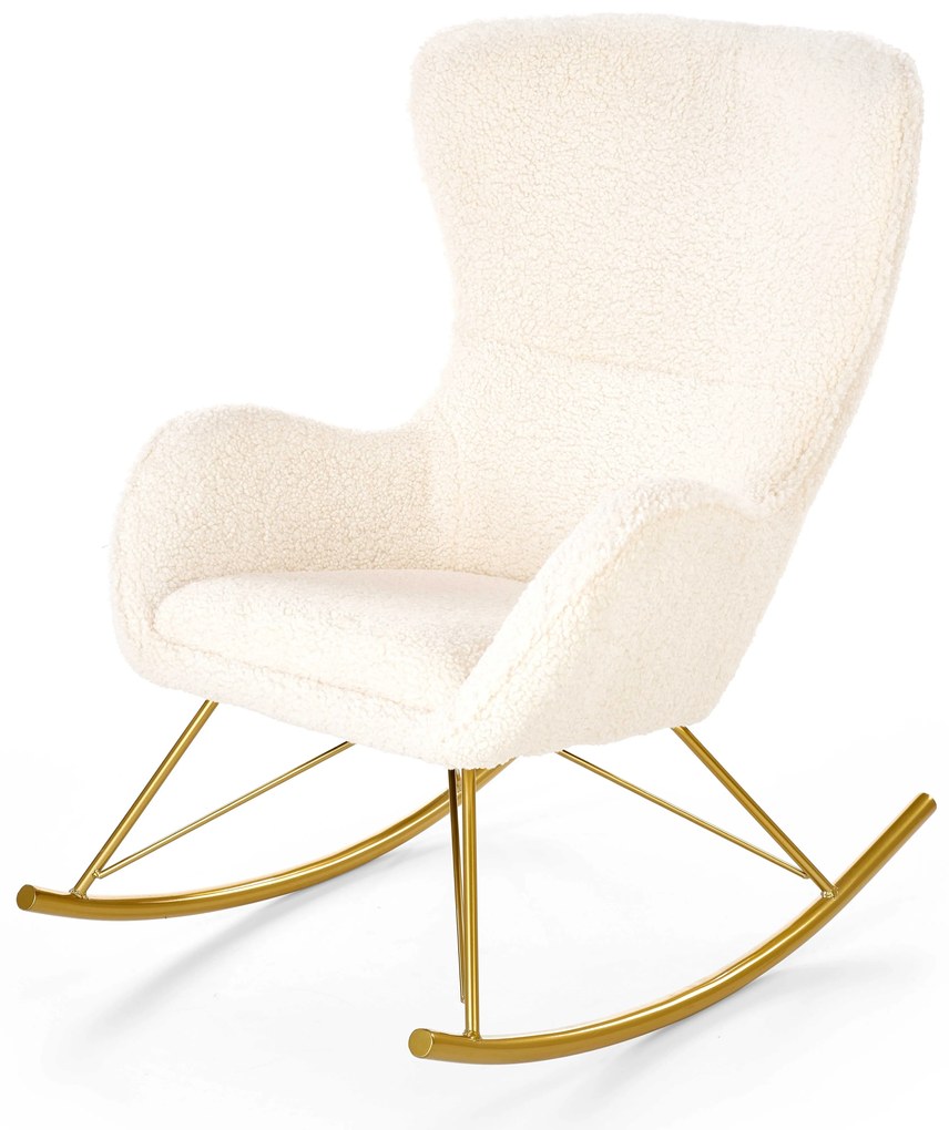 Fotoliu balansoar Leonia (crem + auriu). Promo -6%. 1039483