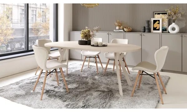 Masă de dining extensibilă ARTUR, bej