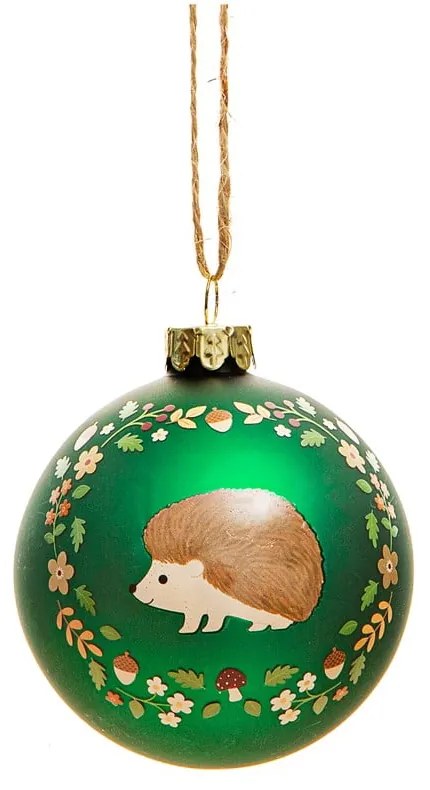 Ornament de Crăciun din sticlă Woodland Hedgehog – Sass &amp; Belle