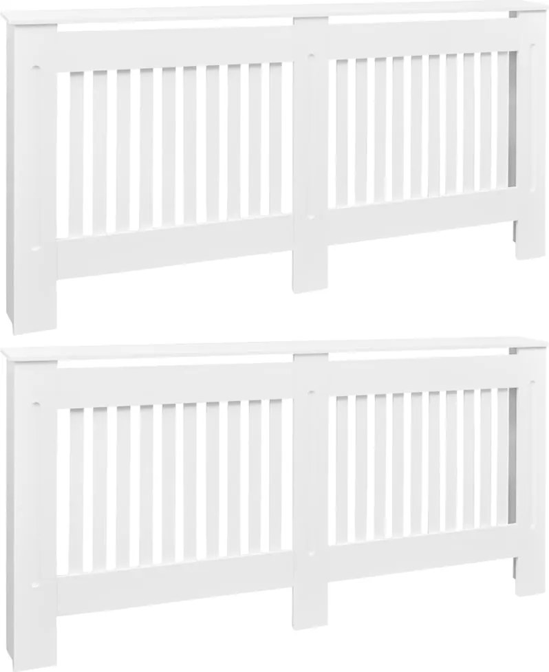 vidaXL Măști de calorifer, 2 buc., alb, 172 cm, MDF