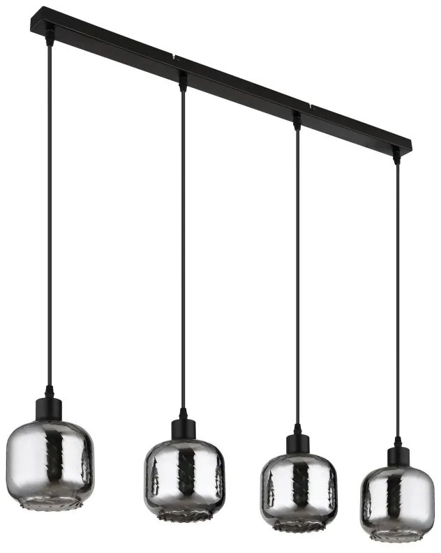 Lustra cu 4 pendule sticla fumurie XIA pentru bucatarie