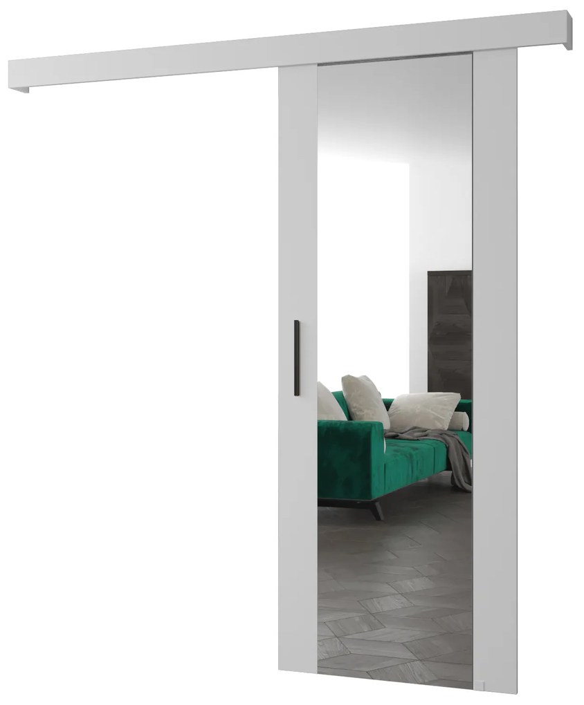Zondo Uși culisante Sharlene II (alb mat + alb mat + negru) (cu oglindă). 1043636