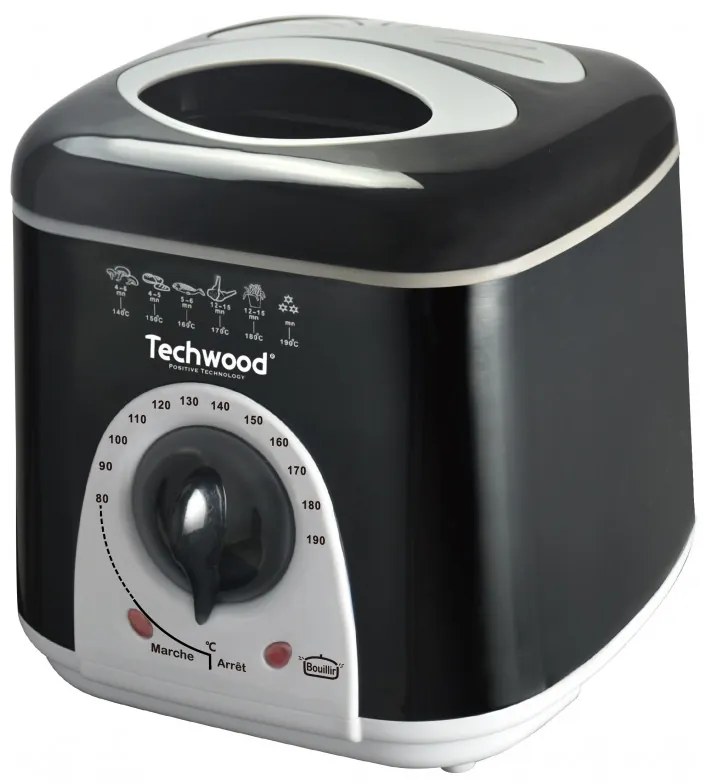 Resigilat: Friteuza si aparat de fondue 2in1 Techwood TFF-86, 950W, 1L, 80-190°C, Negru