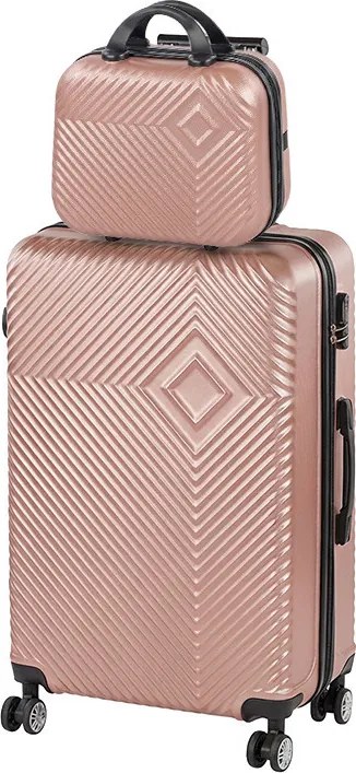 TraveLux Pro VIII set valiză rulantă aur roz