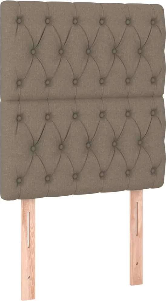 vidaXL Tăblie de pat gri taupe 80x7x118/128 cm, material textil