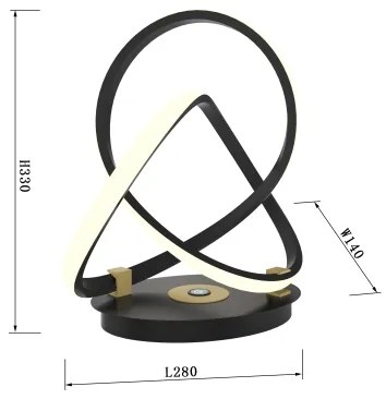 Lampă LED dimabilă tactilă de masă Wofi 8134-104 INDIGO LED/10,5W/230V