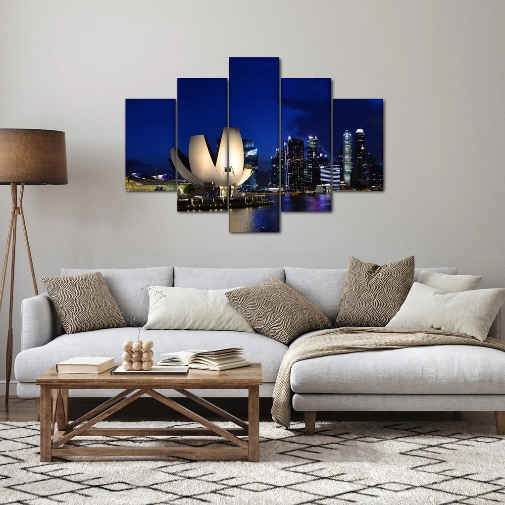 Tablou Singapore nocturn (150x105 cm)