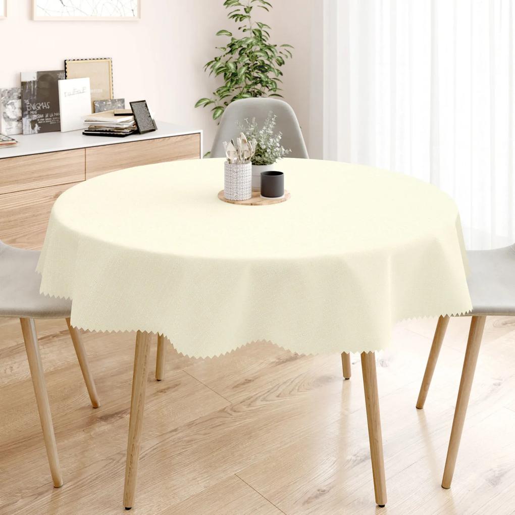Goldea față de masă teflonată - vanilie - rotundă Ø 120 cm