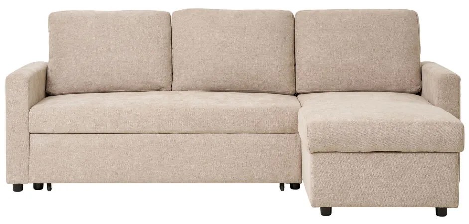 Canapea extensibilă Belfast, nisip închis, cu picioare naturale, HN1085