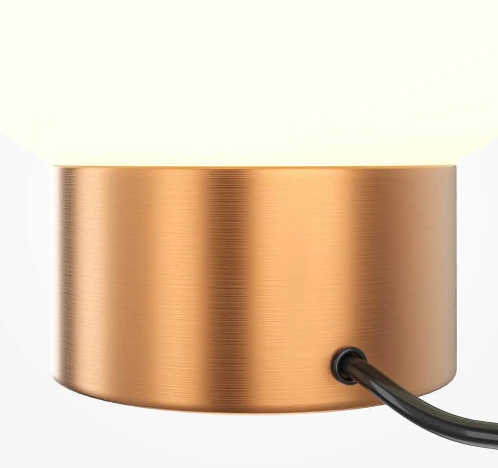 Veioza/Lampa de masa design decorativ Basic alb/auriu