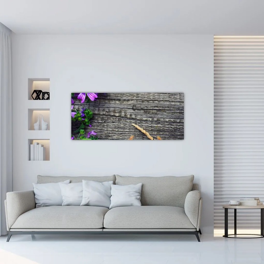 Tablou - flori de câmp (120x50 cm)