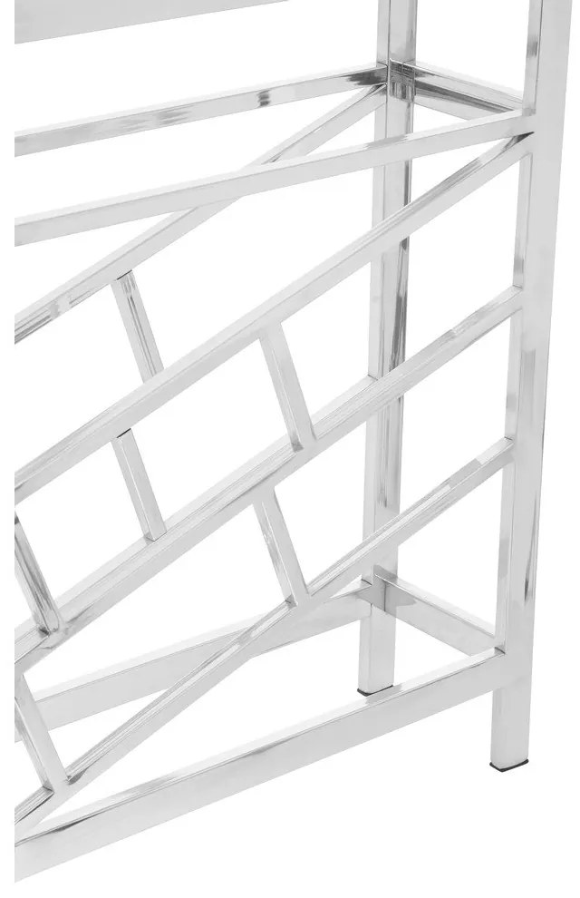 Raft pentru sticle de vin argintiu lucios din metal număr sticle 12 Barolo – Premier Housewares