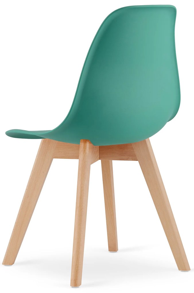 Scaun verde KITO cu picioare din fag