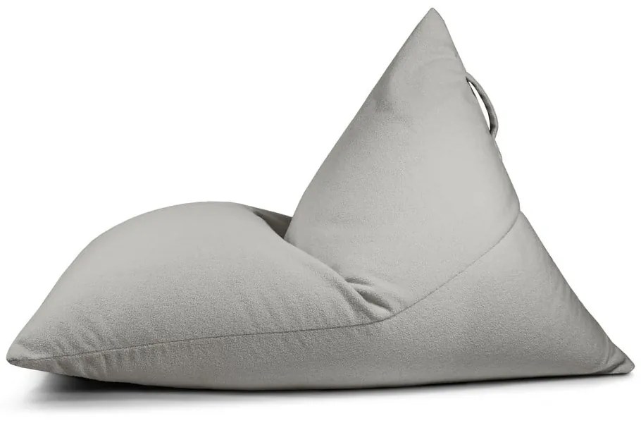 Fotoliu bean bag gri deschis cu tapițerie din țesătură bouclé Razzmatazz – SLOWDOWN