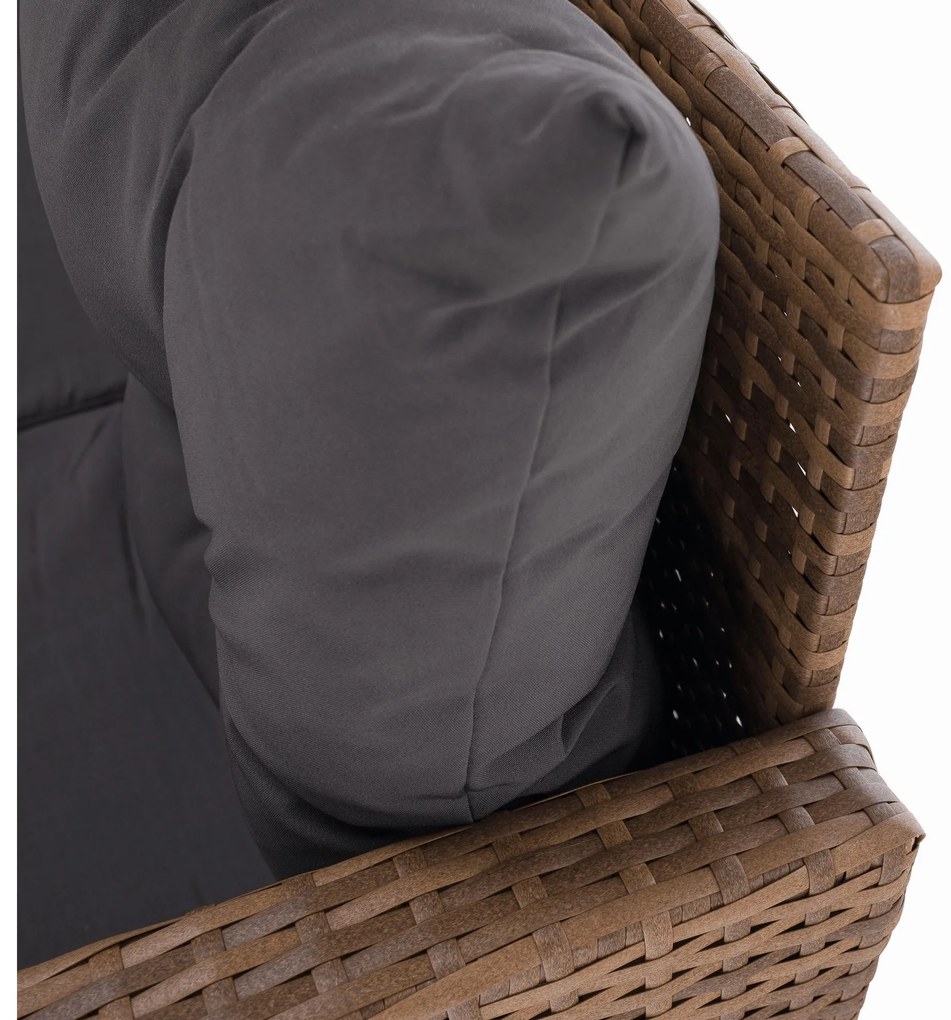 Set mobilier de grădină Senala (gri maro + maro deschis) (pentru 8 persoane). 1116496