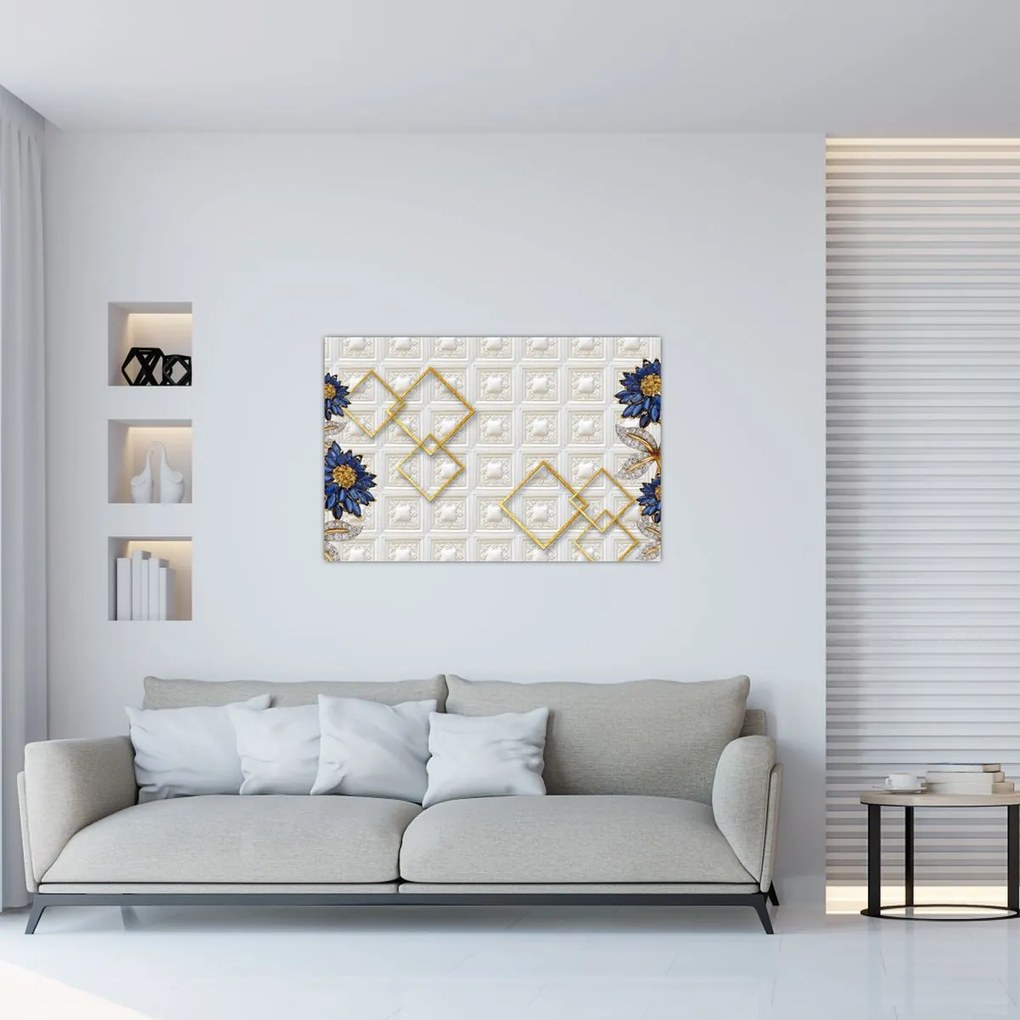 Tablou - Flori de diamant (90x60 cm)