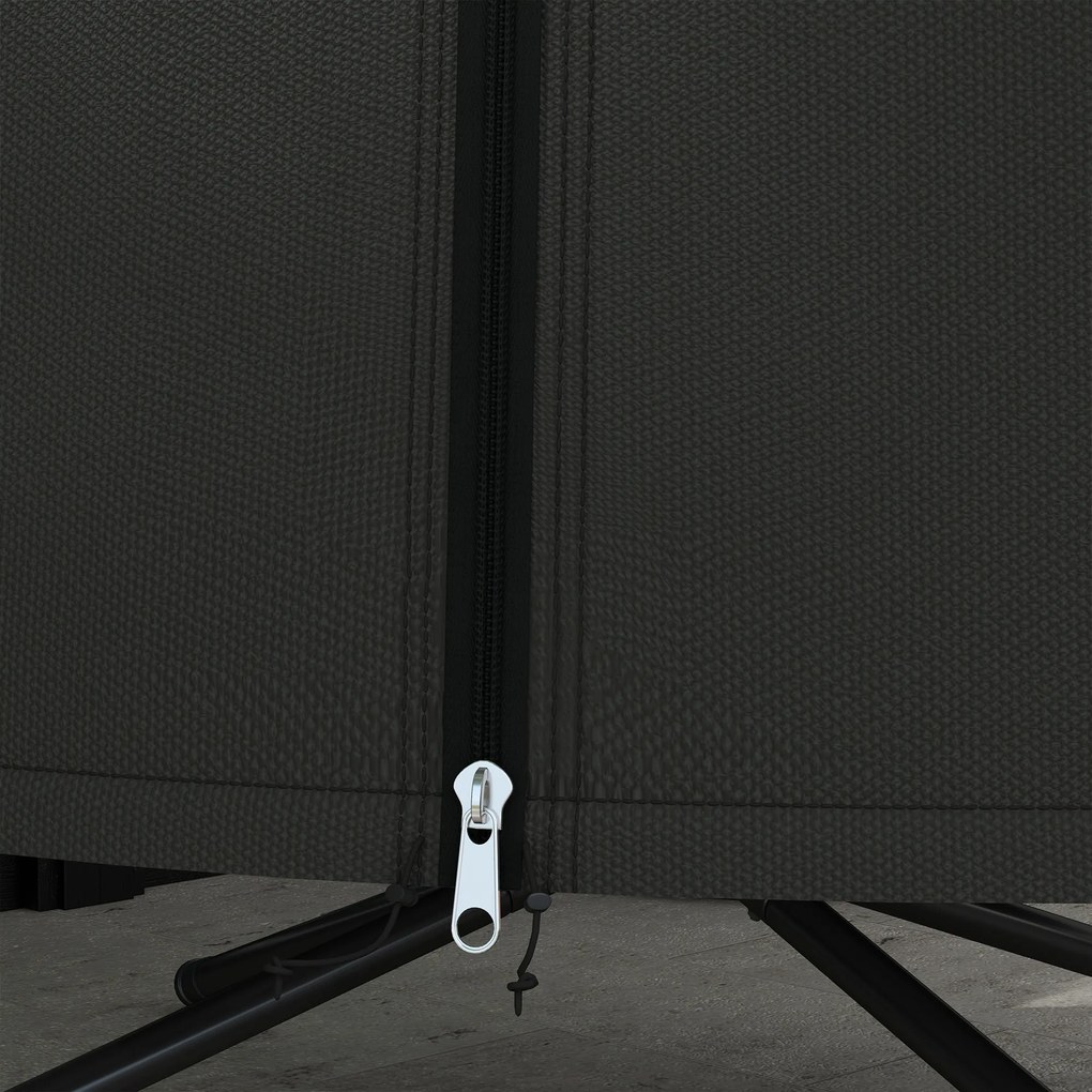 Outsunny Husă de protecție pentru fotoliu suspendat, impermeabilă, rezistentă la praf, poliester, Ø128 x 190 cm, Negru | Aosom Romania