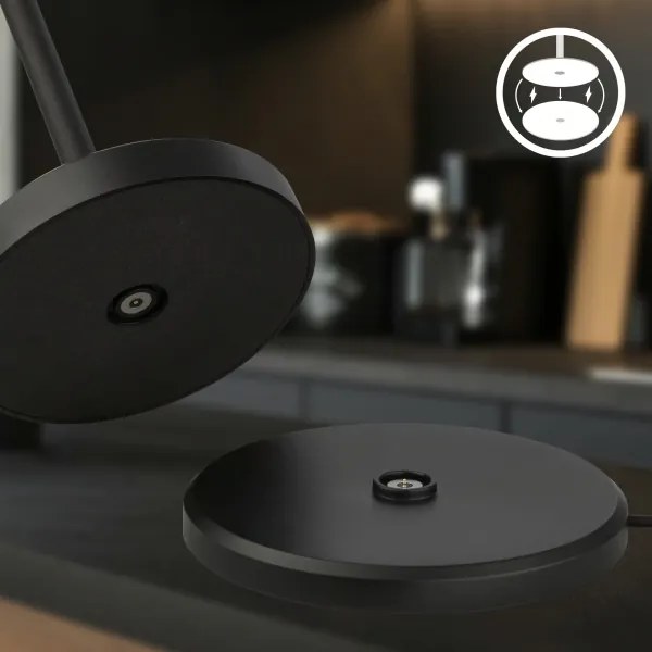 Briloner 7521015 - Lampă de birou LED SIGO, cu dimmer, 2,5W/5V IP44 2600 mAh, neagră