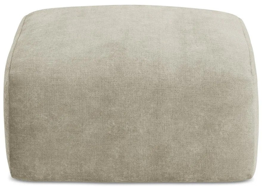 Taburet bej cu tapițerie din chenille Leila – Makamii