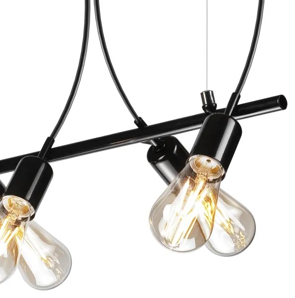 Lustră pe cablu TARO 5xE27/60W/230V neagră