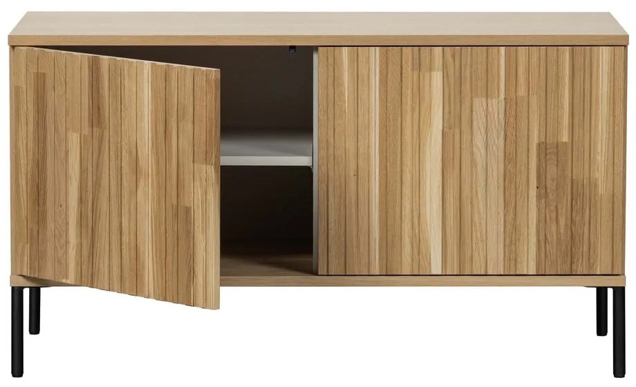 Comodă TV în culoare naturală cu aspect de lemn de stejar 100x56x44 cm Gravure – WOOOD