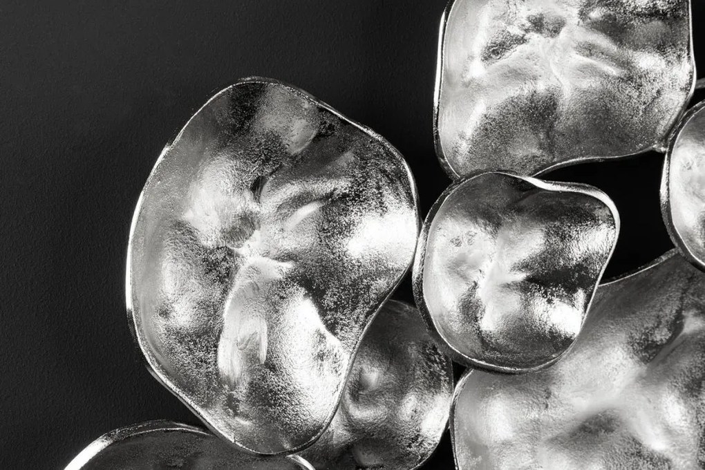 Decoratiune perete design modern VARIATION 100cm, argintiu