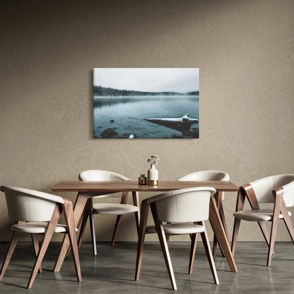 Tablou - lacul nordic înghețat (90x60 cm)