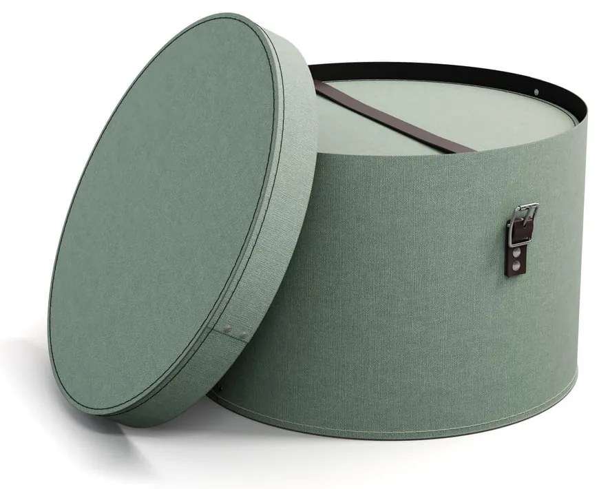 Cutii de depozitare verde-mentă 2 buc. din carton cu capac ø 37,5x25,5 cm Rut – Bigso Box of Sweden