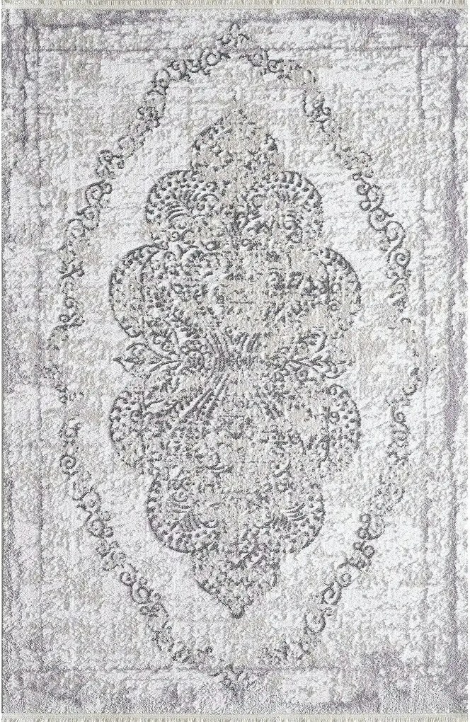 Covor JASMINE 1423, 160x230 cm, forma dreptunghiulara, poliester, gri/