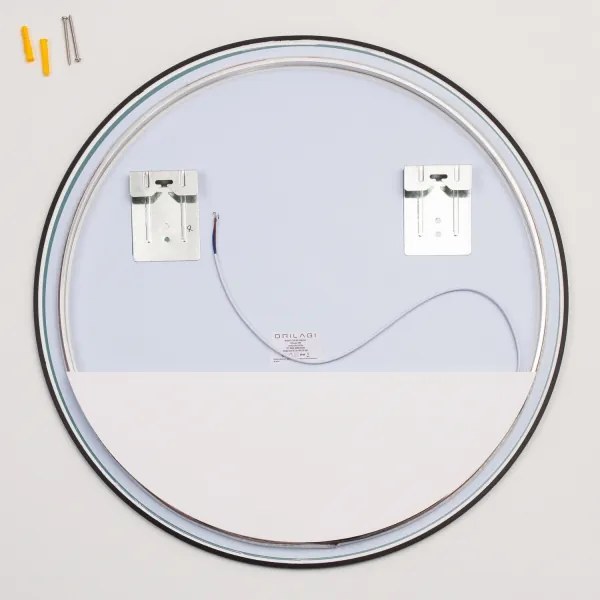 Brilagi - Oglindă de baie VENA BLACK cu LED, 19W/230V, 60 cm, IP44, CRI 90, dimerizabilă + CCT