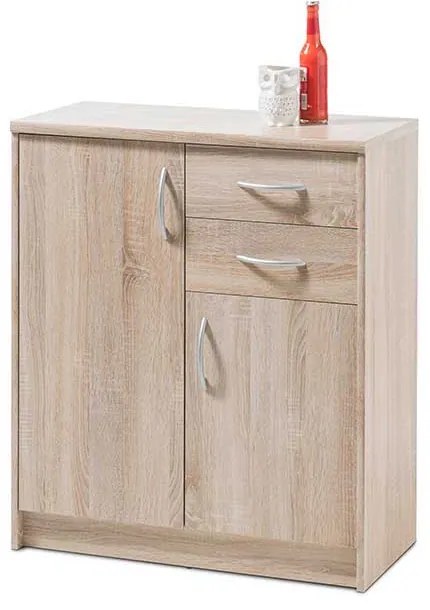 COMODA OPTIMAL 3, 74X35X86 CM, 2 USI , 2 SERTARE, CULOARE SONOMA, PAL