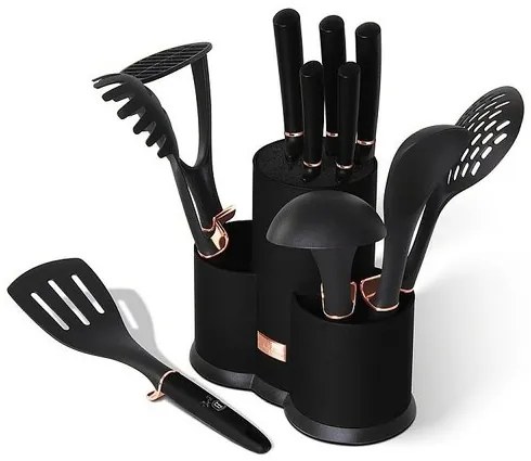 Set de ustensile de bucătărie Berlinger Haus 12 piese Black Rose Collection