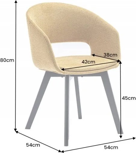 Set 2 scaune design scandinav Nordic Star galben mustar