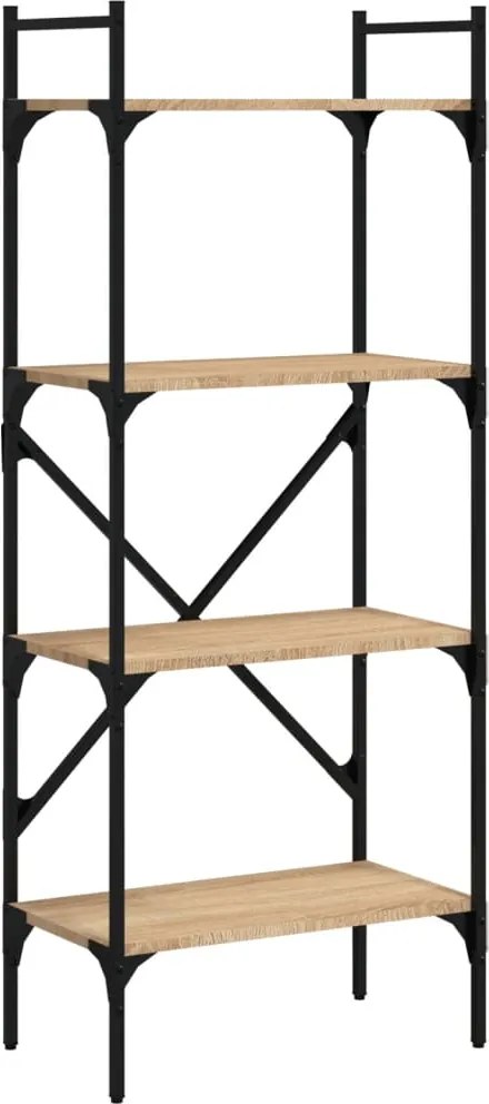 vidaXL Bibliotecă cu 4 niveluri, stejar sonoma, 56x31,5x138,5 cm, lemn