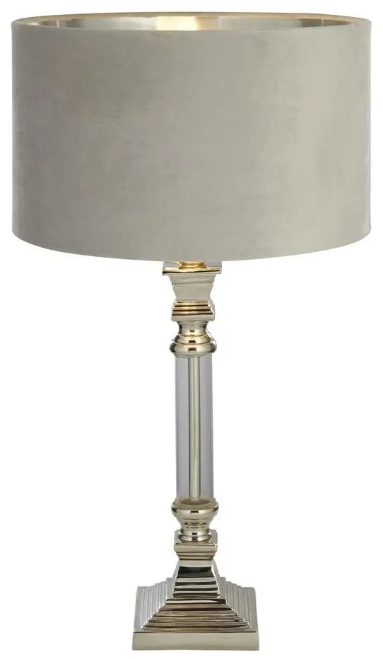Veioza/Lampa de masa design lux elegant Belle crom/gri