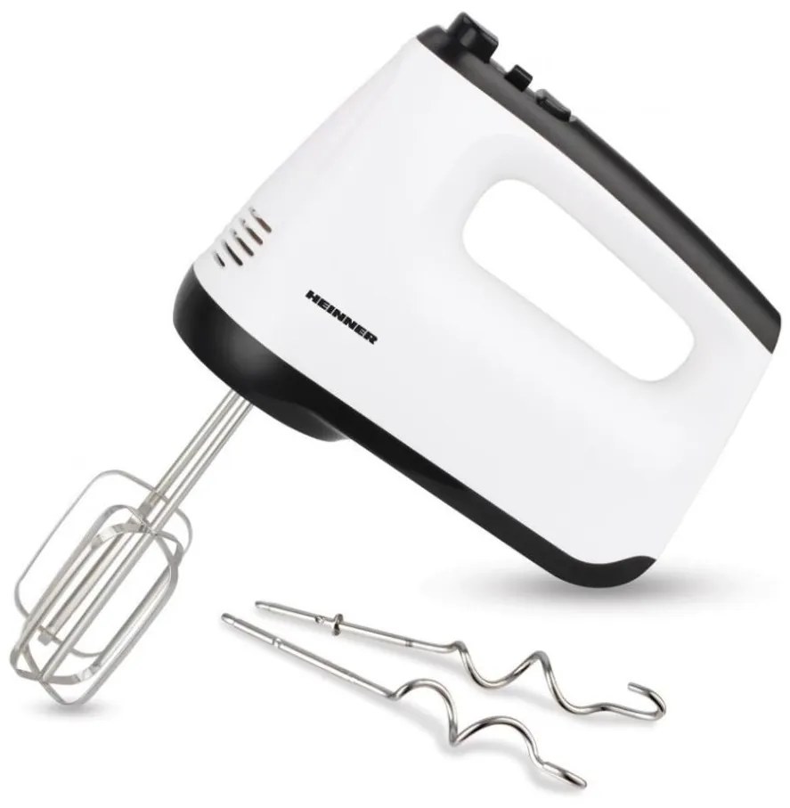 Heinner HM-400WHBK - Mixer de mână 400 W/230 V, alb/negru