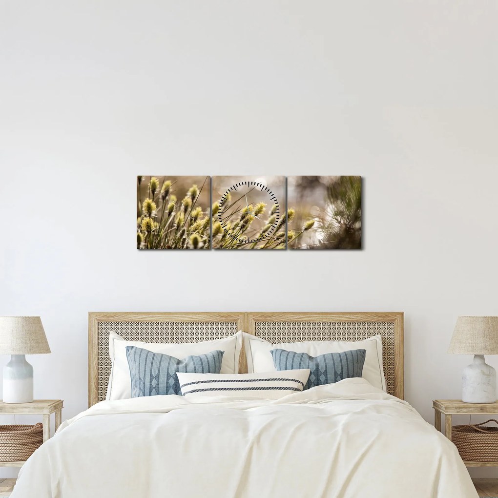Tablou - Verde (cu ceas) (90x30 cm)