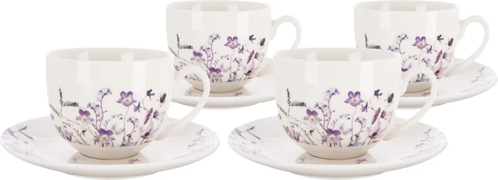 Orion Set of 4 cups with saucers LOUKA 280 ml
