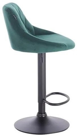 HR1054W Scaun Verde din Carifea cu Bază Neagră