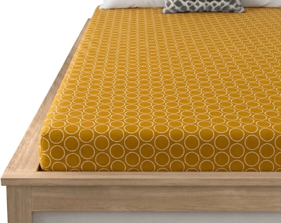 Cearsaf din microfibra VELIORA portocaliu 90x200 cm