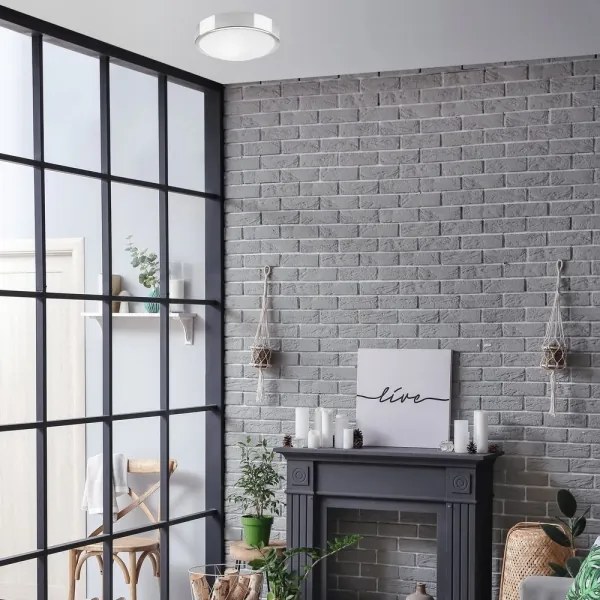 Plafonieră JONAS 1xE27/60W/230V d. 26 cm crom lucios