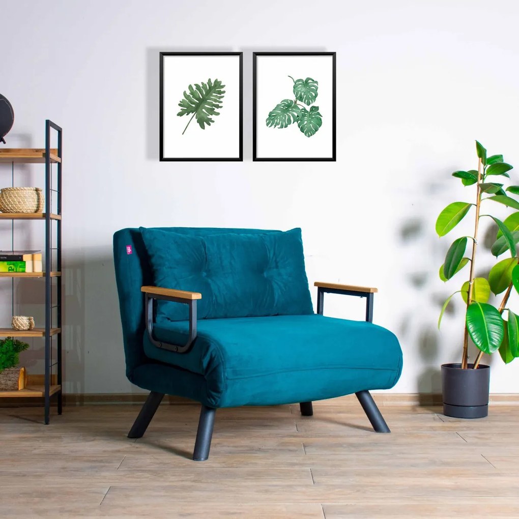 Fotoliu Sando Single Petrol Green