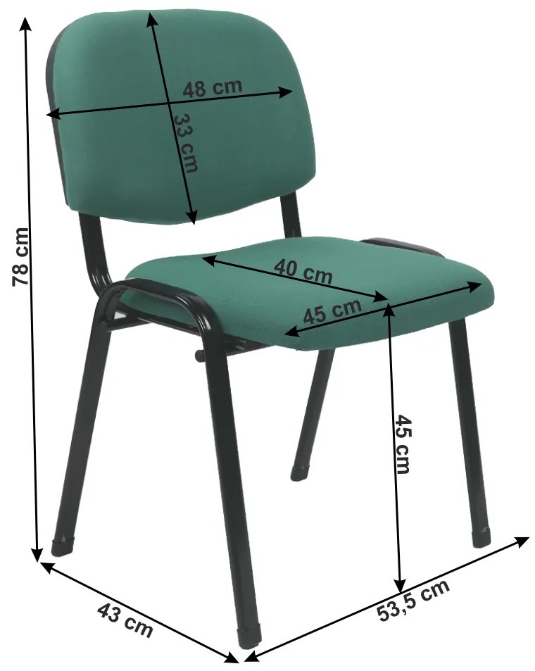 Scau de birou, verde, ISO 2 NEW