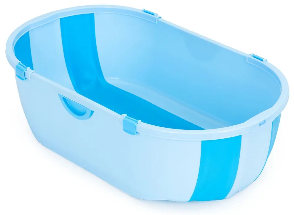 Cada pentru copii cu scurgere pliabilă albastru