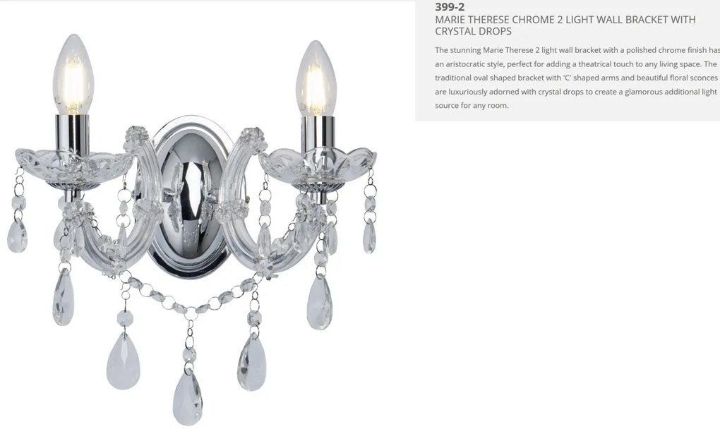Aplica de perete eleganta design clasic Marie Theresea 399-2 SRT