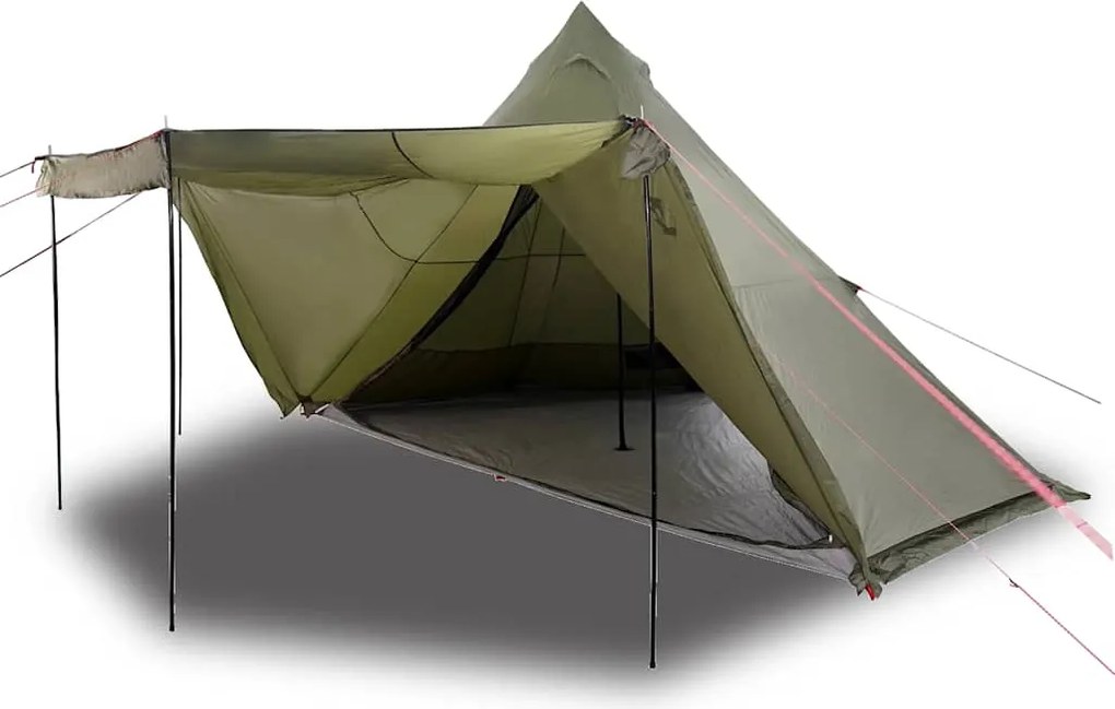vidaXL Cort familie Tipi pentru 8 persoane verde măsliniu impermeabil