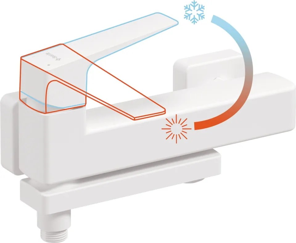 Blur - Baterie de cadă cu pipa pliabilă BQL_A12M Finisaj: alb