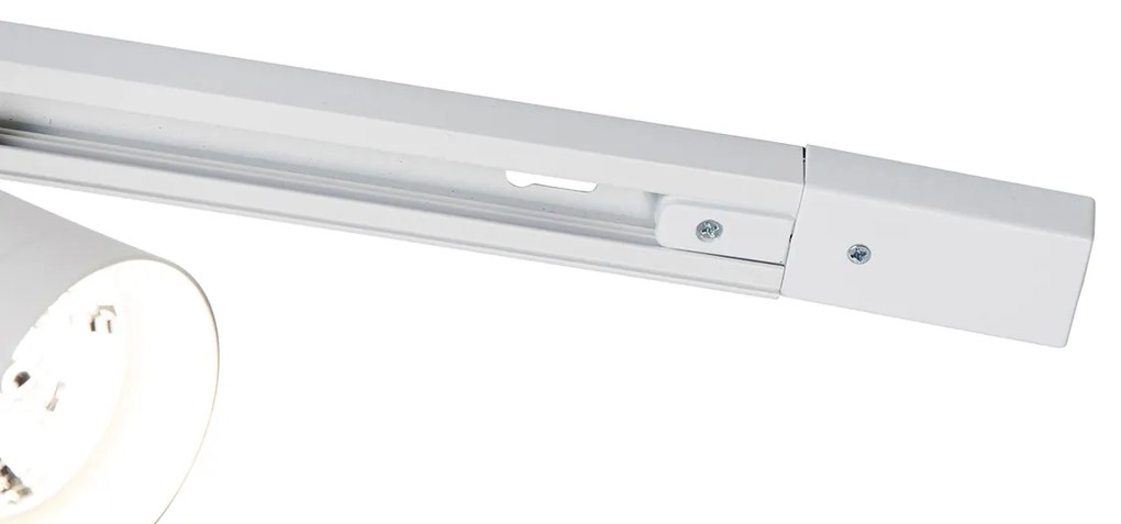 Sistem de iluminat cu șină modern cu 5 spoturi albe monofazate GU10 70mm - Iconic Jeana Luxe