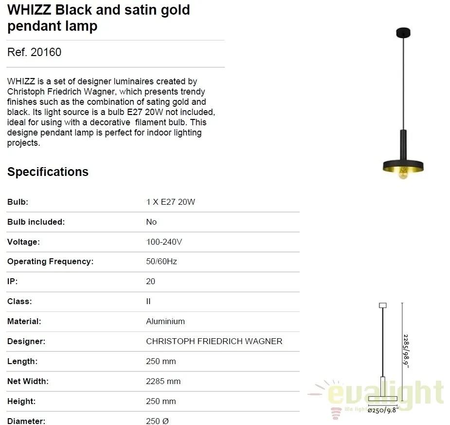 Pendul design modern WHIZZ I 20160